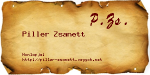 Piller Zsanett névjegykártya